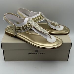 Bandolino Kayte2 Gold Rhinestone Sandals Size 9.5M